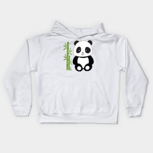 Cute panda doodle Kids Hoodie